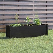 vidaXL Plantenbak 100x31x31 cm massief grenenhout zwart