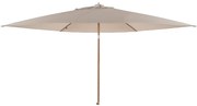 4 Seasons Azzurro stokparasol Ø300 cm sand solefin - houtlook frame