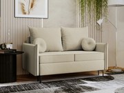 Slaapbank Clovis 110, Aantal zitplaatsen: 2, Aanwezig, Crème, 101x145x96cm, 74 kg, Poten: Metaal, Hout: Grenen