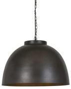 Eettafel / Eetkamer Industriële hanglamp antiek bruin 60 cm - Hoodi Industriele / Industrie / Industrial E27 rond Binnenverlichting Lamp