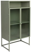 Lichtgroene Kast Met Ribbelglas - 60x35x105cm.