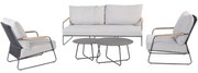 Balade stoel bank loungeset 5 delig antraciet 4 Seasons Outdoor