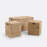 Set van 3 koffers in waterhyacint  L86 cm, Semra