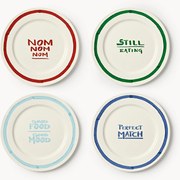 Porseleinen dinerborden Tutti met decoratief motief, 4-delig