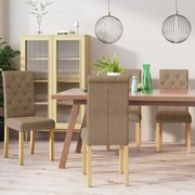 vidaXL Eetkamerstoelen 4 st stof taupe