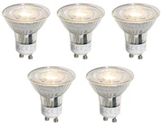 Set van 5 GU10 50mm dimbare LED lampen helder 4.9W 500 lm 2700K
