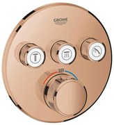 GROHE Grohtherm SmartControl inbouwkraan thermostatisch met omstel voor 3 functies rond warm sunset 29121DA0