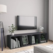 vidaXL Boekenkast/tv-meubel 143x30x36 cm grijs