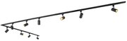 Modern railsysteem met 10 spots zwart 1-fase  - Iconic Jeana