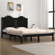 vidaXL Bedframe massief grenenhout zwart 180x200 cm 6FT Super King