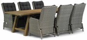 Tuinset 6 personen 260 cm Wicker Grijs Garden Collections Kingston/Lazio