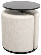 Kare Design Better Together Bijzettafel Met Ronde Poef - 46 X 46cm.