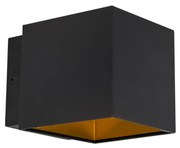 Design wandlamp zwart/goud incl. LED - Caja