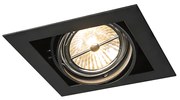 Inbouwspot zwart G53 111mm verstelbaar - Oneon