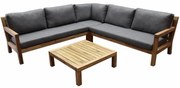 Showroommodel Harby hoek loungeset 4-delig teaklook