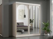 Kledingkast Toledo 132, Gouden, Kasjmier, 216x180x65cm, 171.5 kg, Kledingkast deuren: Schuivend