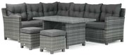 Dining Loungeset 8 personen Wicker Grijs  Domani Furniture Beluga