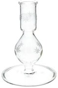 Kandelaar, glas, ster, 12,5 cm
