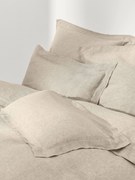 Linnen dekbedovertrek Linna met bies