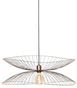 Design hanglamp donkerbrons met dubbele kap - Pua