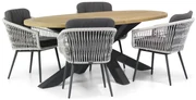 Tuinset 4 personen 200 cm Rope Wit Lifestyle Garden Furniture Western/Brookline