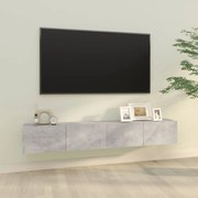 vidaXL Tv-meubelen 2 st wandgemonteerd 100x30x30 cm hout betongrijs