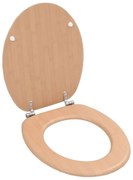 vidaXL Toiletbril met deksel bamboe MDF