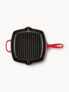 Vierkante grillpan Signature Collection van gietijzer met gegroefde structuur