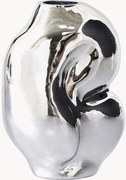 Handgemaakte glazen vaas Gleam, H 18 cm