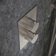 Saniclear Evolution Curved inbouw regendouche met glijstang en 2 standen handdouche RVS