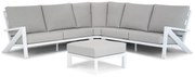 Hoek loungeset 5 personen Aluminium Wit  Santika Furniture Santika Cinta