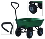 vidaXL Tuinkiepwagen 300 kg 75L groen