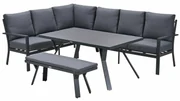 Garden Impressions Senja lounge dining set 4-delig links - mystic grijs
