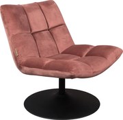 Dutchbone Bar Velvet Roze Draaifauteuil Fluweel