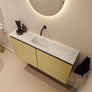 Mondiaz Ture DLux toiletmeubel 100cm oro met wastafel opalo midden zonder kraangat