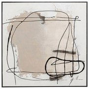 Kare Design Dust Grey Abstract Schilderij Beige Zwart