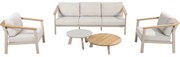 Olivia stoel bank loungeset 5 delig latte aluminium Taste 4SO