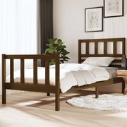 vidaXL Bedframe massief hout honingbruin 90x190 cm 3FT single