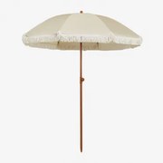 Miska Ø175 Cm Parasol Van Stof En Aluminium Tapioca Beige - Sklum