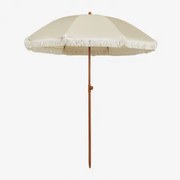 Miska Ø175 Cm Parasol Van Stof En Staal Tapioca Beige - Sklum