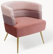 Fluwelen fauteuil Sandwich in retro design