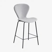 Op Een Hoge Kruk. ↑65 Cm & Zwart & Fluwelen Grijs – Koel & Fluwelen - Sklum