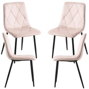 Set 4 Fluwelen Lyke Stoelen