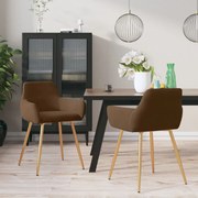 vidaXL Eetkamerstoelen 2 st fluweel bruin