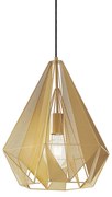 Industriële hanglamp goud met mesh - Carcass Industriele / Industrie / Industrial Minimalistisch E27 Draadlamp rond Binnenverlichting Lamp