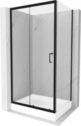 Mexen Apia schuifdouchecabine 120 x 90 cm, transparant, zwart + Rio douchebak - 840-120-090-70-00-4510