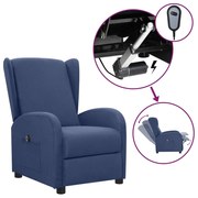 vidaXL Fauteuil verstelbaar elektrisch stof blauw