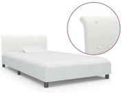 vidaXL Bedframe kunstleer wit 100x200 cm