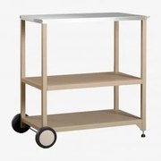 Modulaire Buitenkeukenwagen Van Staal Savona Tapioca Beige - Sklum