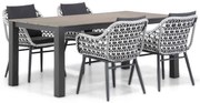 Tuinset 4 personen 180 cm Wicker/Aluminium Zwart Lifestyle Garden Furniture Dolphin/Valley